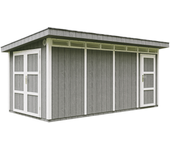 Caseta jardin paneles a base de madera lp smartside 8.52 + 2.95 m² - l279xa530xa237 cm - timbela m905c - cavern steel