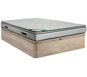 Conjunto somier canapé colchón de espuma y tejido de bambú 160 x 200 cm adana de naturea
