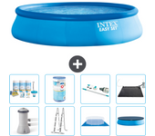 Paquete de piscina - intex - alrededor - 457x457x107 cm + accesorios a1261
