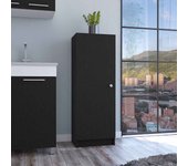 Alacena belleria en melamina con 1 puerta y 4 estantes , negro , 120.6 cm x 43.1 cm x 31.3 cm