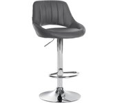 Taburete de bar milet en polipiel gris|cromado