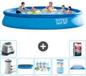 Paquete de piscina - intex - alrededor - 457x457x84 cm + accesorios a1184