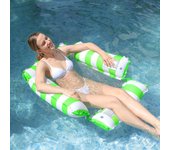 Flotadores inflables para piscina, balsas flotantes multiusos 4 en 1 para piscina, hamaca de agua, flotador inflable para silla de piscina, verde