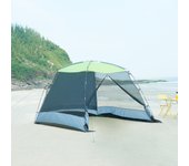 Carpa de jardín beekdaelen poliéster 305x305x213cm - gris [pro.tec]