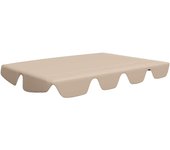 Dosel de repuesto columpio de jardín beige 150/130x105/70 cm