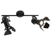 Foco industrial negro 2-luces viseras - movie