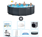 Paquete de piscina - intex - alrededor - 478x478x124 cm + accesorios a2751