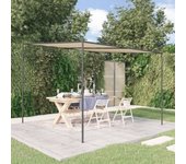 Maison exclusive - cenador acero y tela beige 3x3 m 180 g/m²