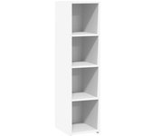Aparador alto | aparador de comedor | armario de cocina madera de ingeniería blanco 30x41x124 cm cfw75878