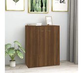 Aparador | aparador de comedor | armario de cocina de madera contrachapada marrón roble 60x30x75 cm cfw98675