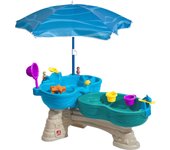 Step2 splish and splash mesa de agua | water table con 11 accesorios | juego con agua para niños en azul | juguetes de exterior / jardin de plástico