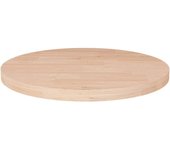 Vidaxl superficie de mesa redonda madera de roble sin tratar ø40x2,5cm