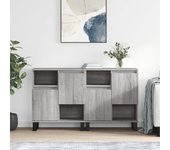 Aparador 2 piezas | aparador de comedor | armario de cocina madera contrachapada gris sonoma cfw54333
