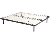 Somier de láminas de 180 x 200 cm - 2x19 láminas - con patas - negro - kalista de ysmée
