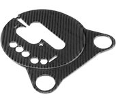2 cubiertas de panel de caja de cambios interior fibra de carbono para 370z z34 2009-2020 (rhd).
