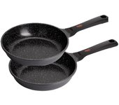 Set de 2 sartenes inoxibar absolut aluminio fundido negro ø24/ø20 cm