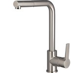 Grifo de fregadero alto de acero inoxidable cepillado con ducha de latón gange by eurosanit