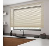 Persianas venecianas de vinilo con cordón topo 135x160