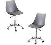 Pack 2 sillas blok office - gris oscuro