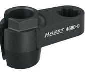 Hazet 4680-9 llaves para las sondas de gases de escape ∙ cuadrado doble hueco 1/2 pulgada (12,5 mm) ∙ perfil de hexágono exterior ∙ 19 mm