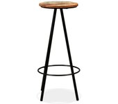 Taburetes de cocina 4 unidades madera maciza reciclada