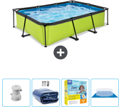 Paquete de piscina - exit toys - rectángulo - 300x200x65 cm + accesorios cb8