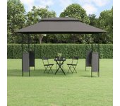Maison exclusive - cenador con tejado acero gris antracita 400x300x270 cm