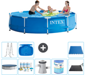 Paquete de piscina - intex - alrededor - 305x305x76 cm + accesorios a1502