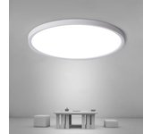 Plafón led ø30cm, 24w 2160lm lámpara de techo, ip44 plafón salle de bain led, 6500k blanco frío luminaria para habitación, baño, cocina, pasillo, balc