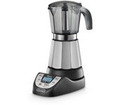 Cafetera eléctrica moka delonghi alicia plus emkp 63.b, color negro y plateado