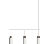 Edge bar plafón suspendido plano blanco, bronce 3x e27