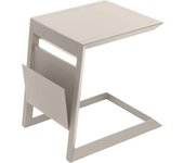 Hespéride - mesa auxiliar de jardín cuadrada allure de arcilla 55 x 45 x 55cm de aluminio
