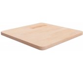 Tablero cuadrado 50x50x2,5 cm madera maciza de roble sin tratar
