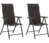 2 uds sillas de jardín | silla de exterior | sillon plegables ratán sintético negro café cfw53159