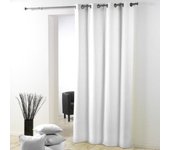 Douceur d'intérieur - 1603527, tenda con occhielli , 140 x 280 cm , essentiel , poliestere unito , bianco