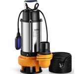 Vevor bomba sumergible de agua sucia flujo máximo 1000l/min bomba de aguas residuales 2200w/3hp