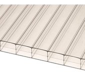 Panel de policarbonato celular compacto - plancha transparente - 1000 x 1050 mm - grosor 16 mm