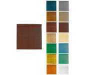 Persiana de madera alicantina con polea metálica - estor enrollable para ventanas, puertas, salón | 105 x 160 cm (marrón (pintada))
