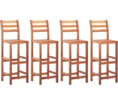 Vidaxl sillas de cocina 4 unidades madera maciza de acacia