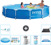 Paquete de piscina - intex - alrededor - 366x366x76 cm + accesorios a1608