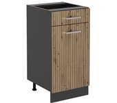 Vicco mueble bajo de cocina r-line, roble artesanal, 40 cm sin encimera