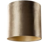 Pantalla de lámpara de terciopelo bronce con interior dorado 40/40/40