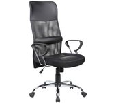 Silla de ruedas ateleta, sillón presidencial con brazos, silla ergonómica de oficina, 56 x 61 x 111 cm, color negro