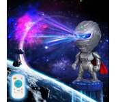 Proyector de estrellas mech warrior, luz nocturna nebulosa con temporizador y control remoto, proyector de luz galaxia para dormitorio