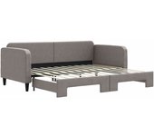Cama para adulto | cama individual | sofá cama nido tela gris taupe 90x200 cm cfw93053