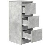 Aparador | aparador de comedor | armario de cocina de madera de ingeniería gris hormigón 29,5x34x76 cm cfw45405