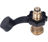 Adaptador de tanque de gas de latón, adaptador de recarga, mango negro, manguera tipo 1 qcc1, conexión segura para parrillas de barbacoa, estufa