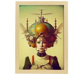 Nacnic poster alas en estilo surrealismo cinematográfico ilustraciones y grabados de historieta abstracta y artística para a3 marcos madera