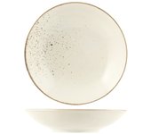 6x platos de gres reactivo h&h, ø 22 cm, marfil