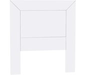 Cabecero para somier de 90 cm , pino macizo y mdf, moblit, serie kalpe lacado, medidas: (100x110x2) cm ( altoxanchoxfondo), color blanco